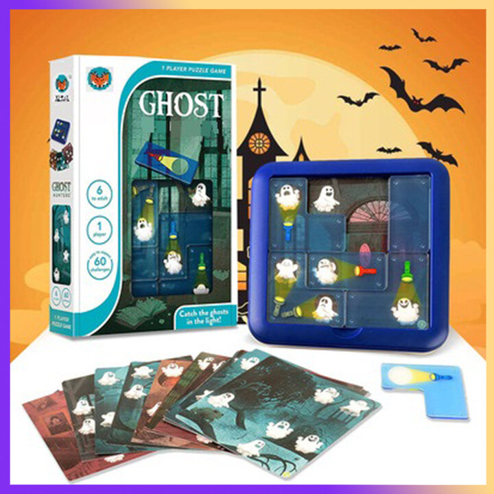 Ghost Hunters 60 Challenges - Fun Puzzle Brain Teaser Travel Board Game | STEM Toys for Kids 5+ Years Old | Children Birthday Gift for Boys and Girls | Smart IQ Training